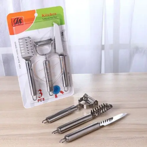 3 шт. Многофункциональный кухонный нож из нержавеющей стали &amp Овощечистка весы