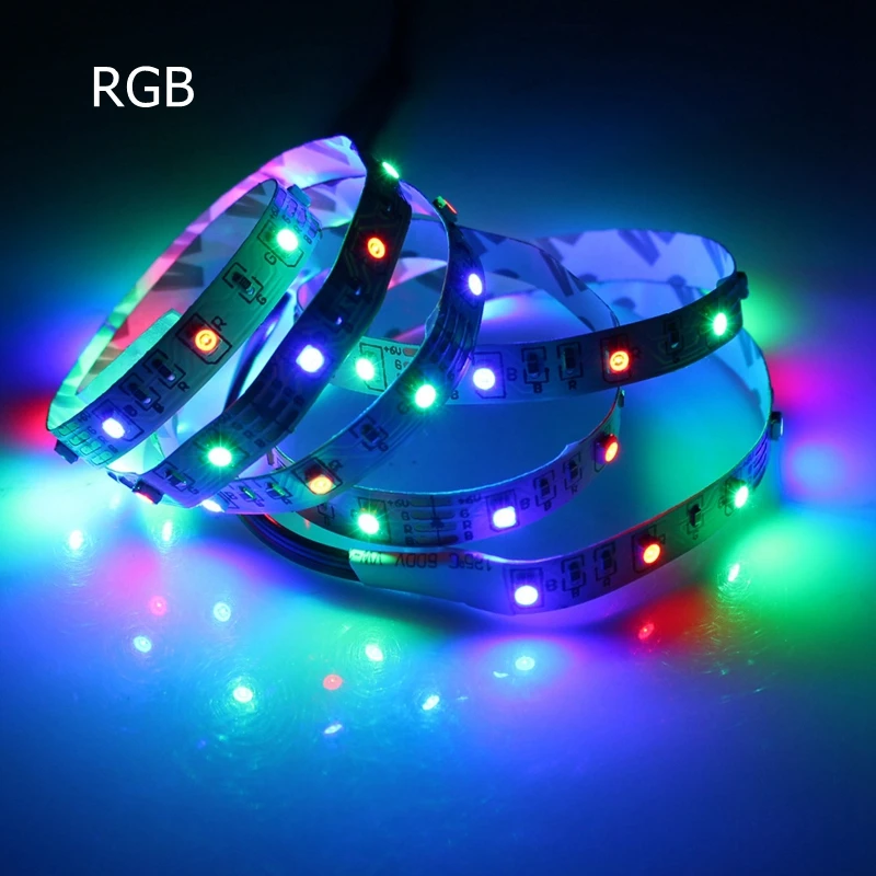 SMD3528 DC5V светодиодный гибкий изолента ленты RGB белый/теплый белый Светодиодные
