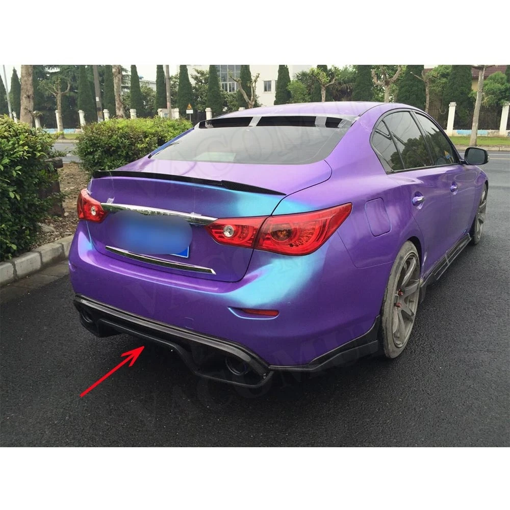 Задний диффузор для губ из углеродного волокна Infiniti Q50 Q50L Q50S 2014 2015 2016 2017 J Style