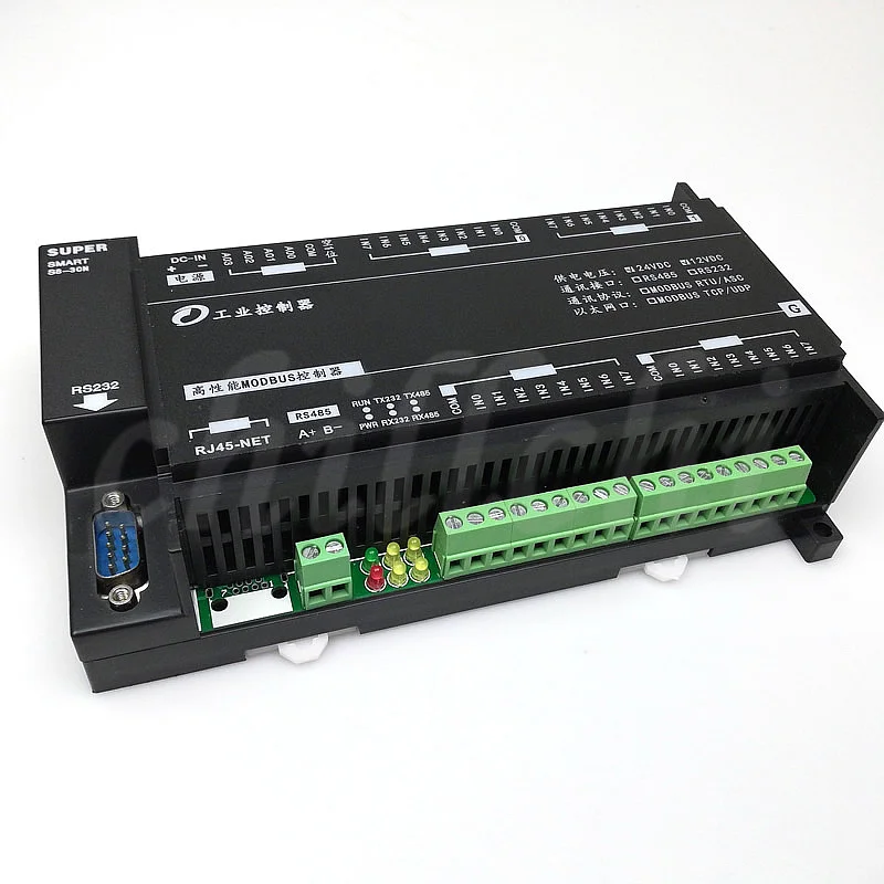 16AI Аналоговое количество приобретения 16DI переключатель ввода IO Modbus модуль RS485 232