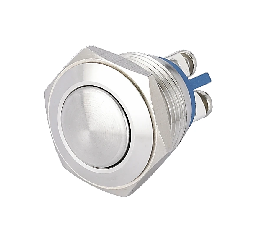 Ball head screw 16 мм 19 мм металлический пуш-ап Водонепроницаемая кнопка переключателя Нержавеющая сталь Пресс круглая кнопка Форма Мощность переключатель 2A/Е-байка 36В Мгновенный кнопочный переключатель - Цвет: Ball head screw