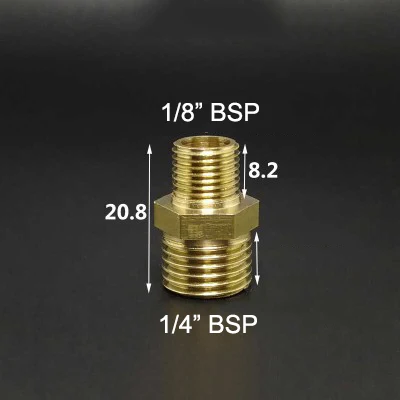 1/" 1/4" 3/" 1/2" 3/" 1" BSP наружная резьба латунный фитинг редуктор Шестигранная ниппельная муфта соединитель Адаптер для воды Топливный Газ - Цвет: NO1