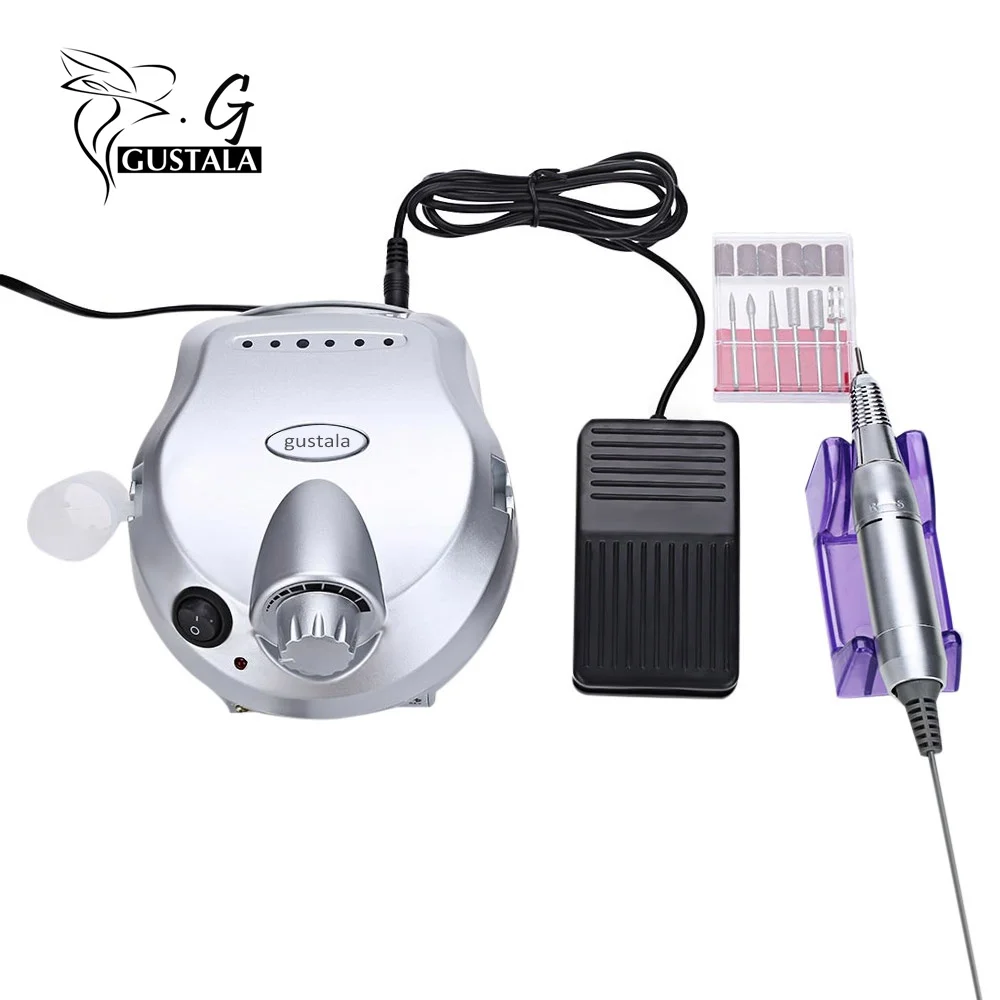 Профессиональная машинка для полировки ногтей Gustala электрическая фреза маникюра