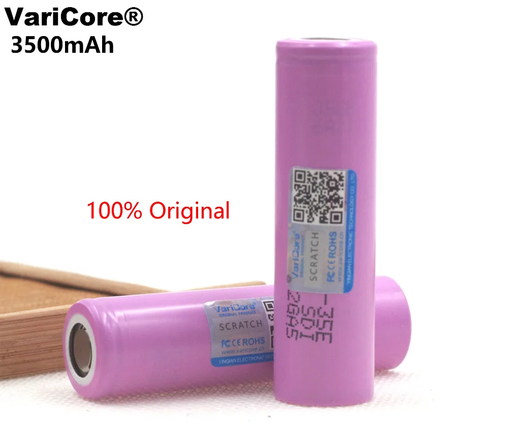 Литиевая батарея VariCore 35E 18650 мАч 3500 в 25 А INR18650 35E|lithium battery|power 18650battery |