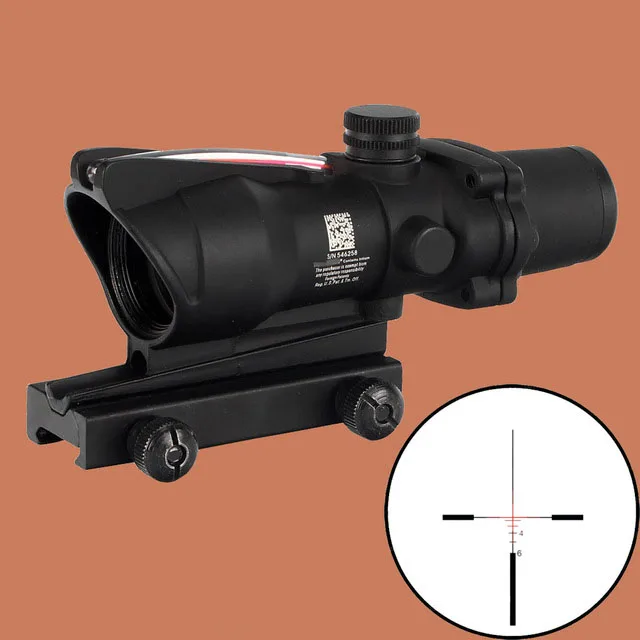 Охотничий Прицел ACOG 4X32 красный зеленый оранжевый с подсветкой тактический