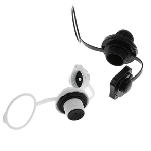 Винтовые односторонние колпачки клапана надувания для надувной лодки, байдарки, бассейна, плота, каноэ, гребных лодок, сменные черныебелые