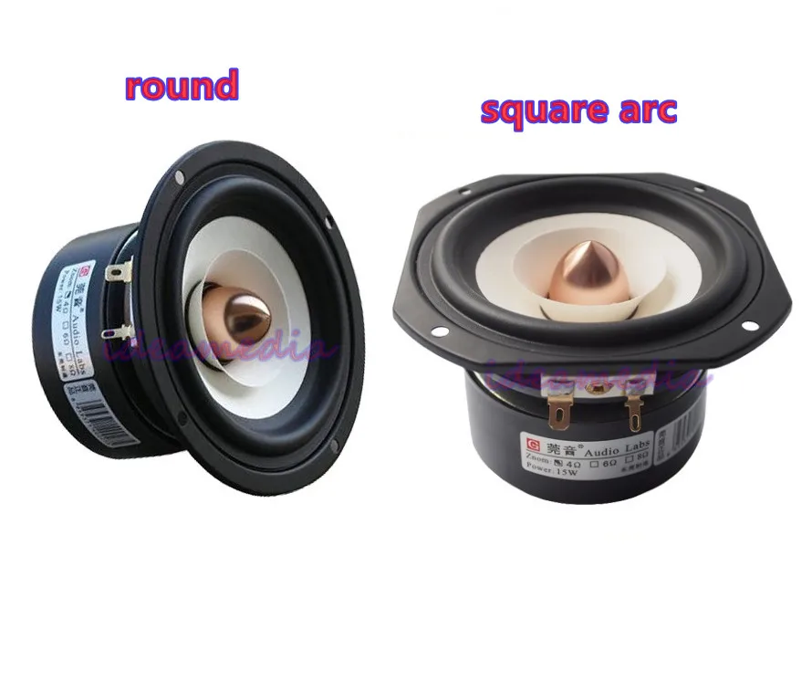 2 шт. 4 дюймовый Полнодиапазонный динамик квадратный Аудио Labs