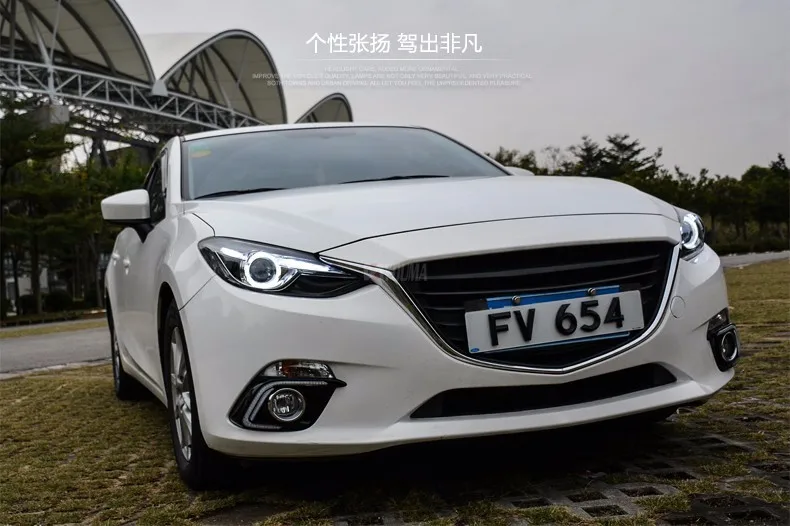 Автомобильный Стайлинг для Mazda 3 светодиодный фары Мазда 3 Axela светодиодный DRL Объектив двойной луч H7 HID Xenon автомобильные аксессуары