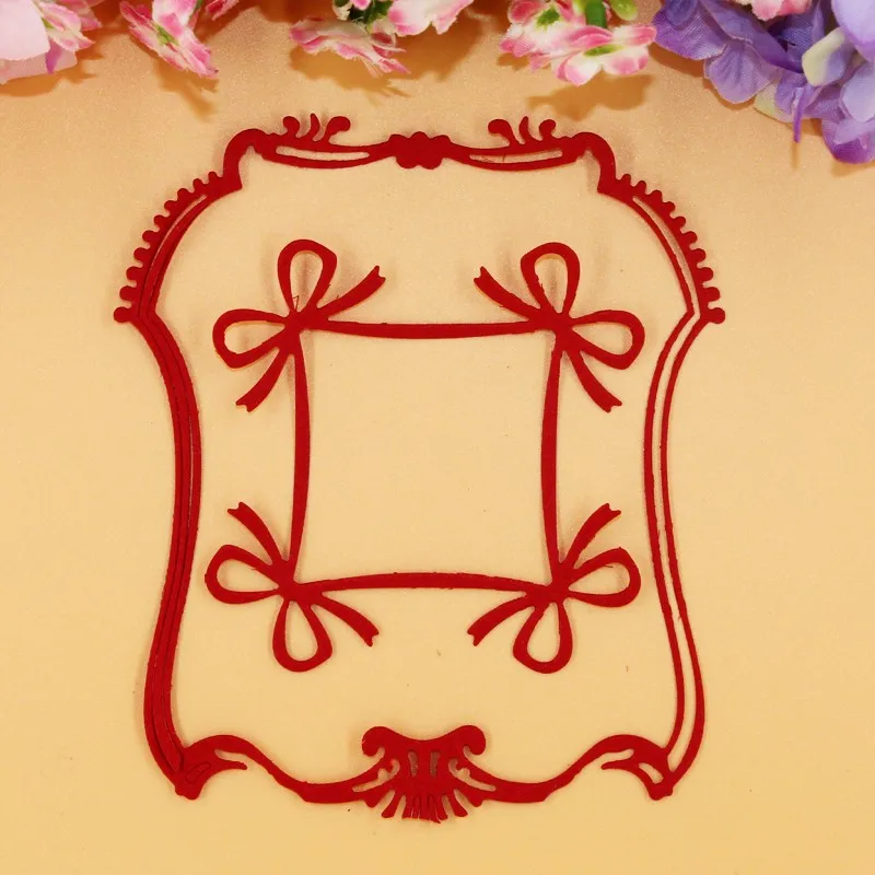 YINISE металлические режущие штампы для трафареты скрапбукинга лук рамка