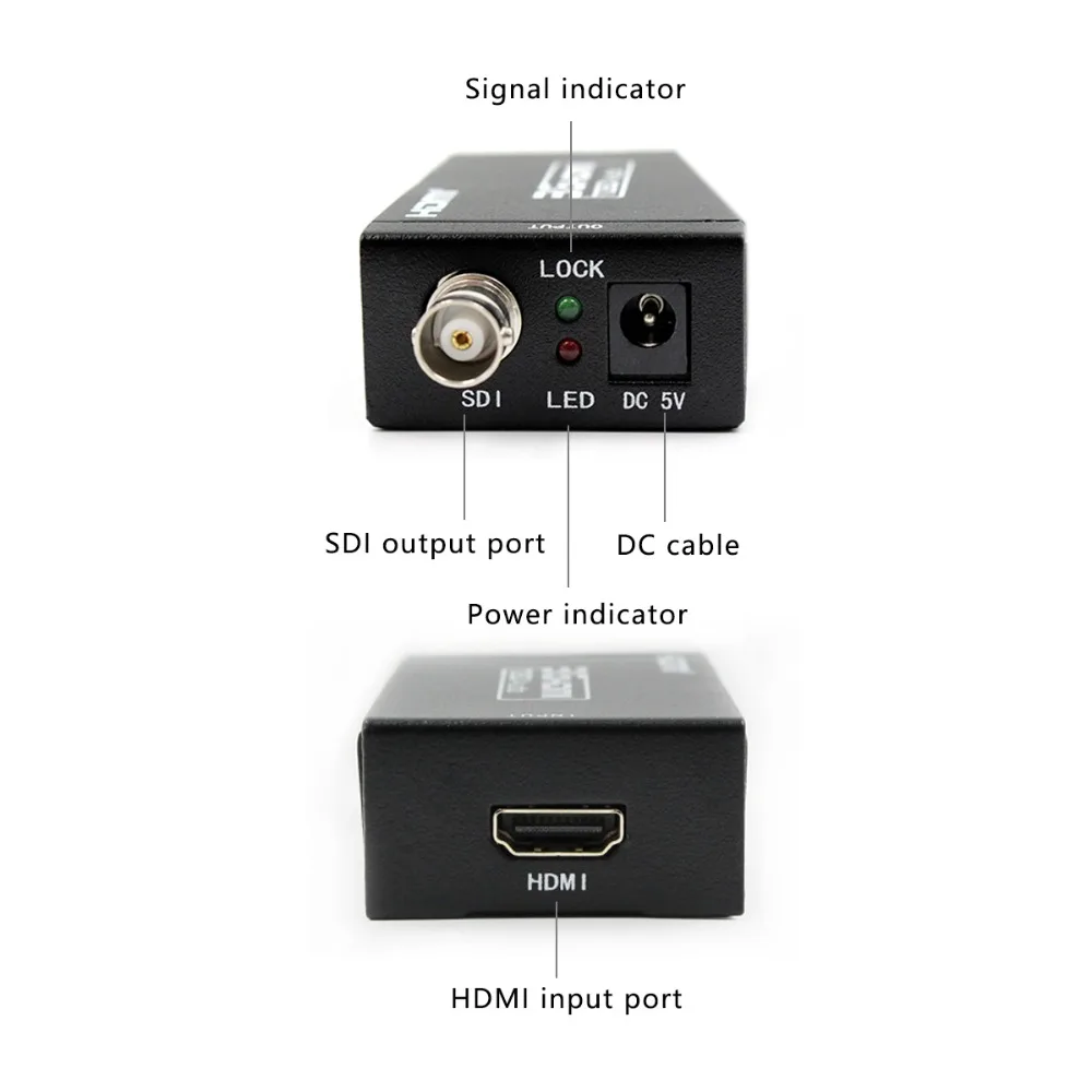 2 шт. мини HDMI в SDI Mini 3G HD SD-SDI видео микро конвертер адаптер для камеры |