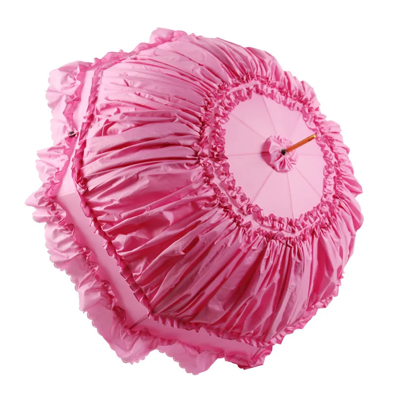 Новый кружевной зонт принцессы для косплея невесты с длинной ручкой свадебной