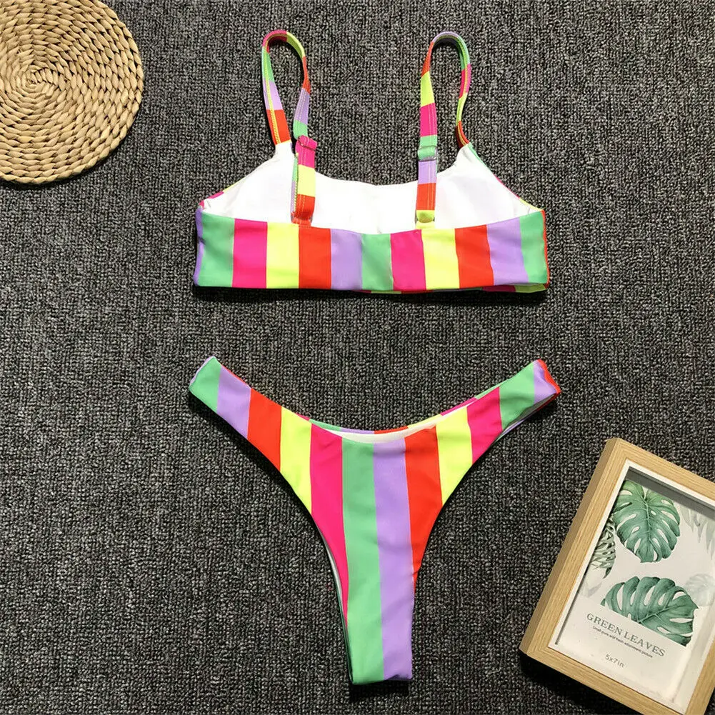 Комплект сексуального бикини женские купальники модные цветные Повязки в