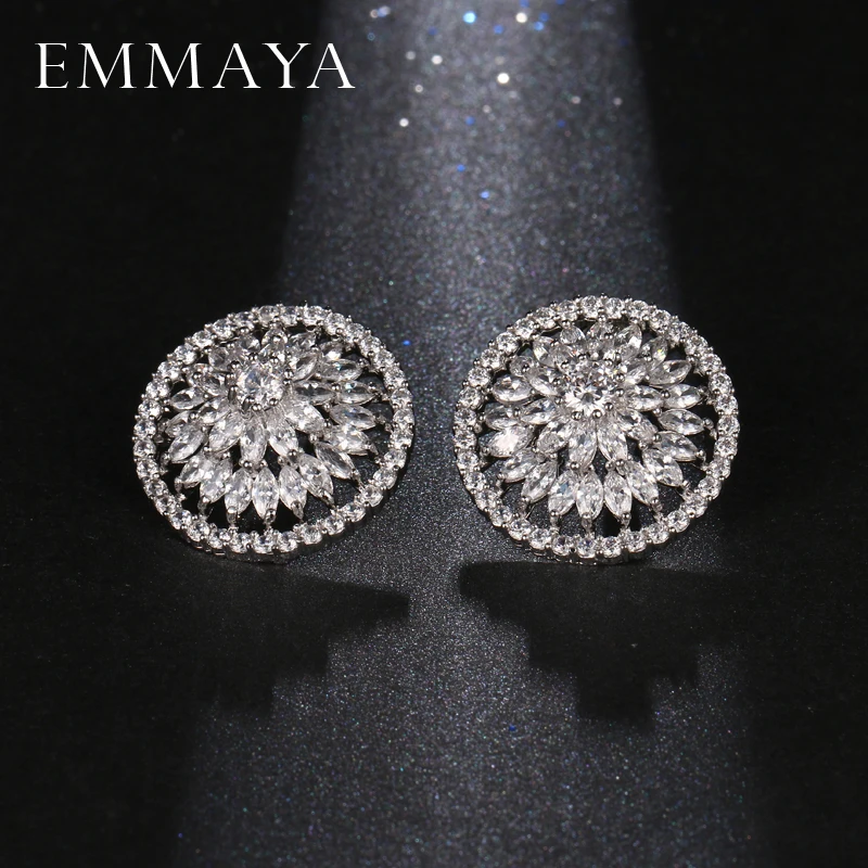 Женские серьги гвоздики серебряного цвета с фианитом|earrings jewelry|colorful stud earingsstud