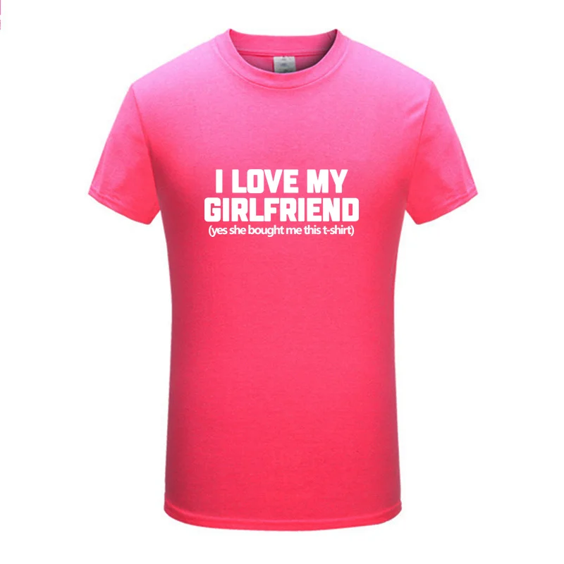 La maxpa I Love My Girlfriend Футболки Для мужчин Творческий Дизайн летние футболки