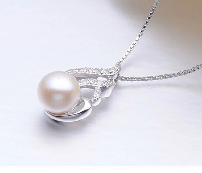 S925 Sterling Silver Pearl Pendant Empty Support Micro-inlaid Zircon Factory Direct Fashion Ladies | Украшения и аксессуары