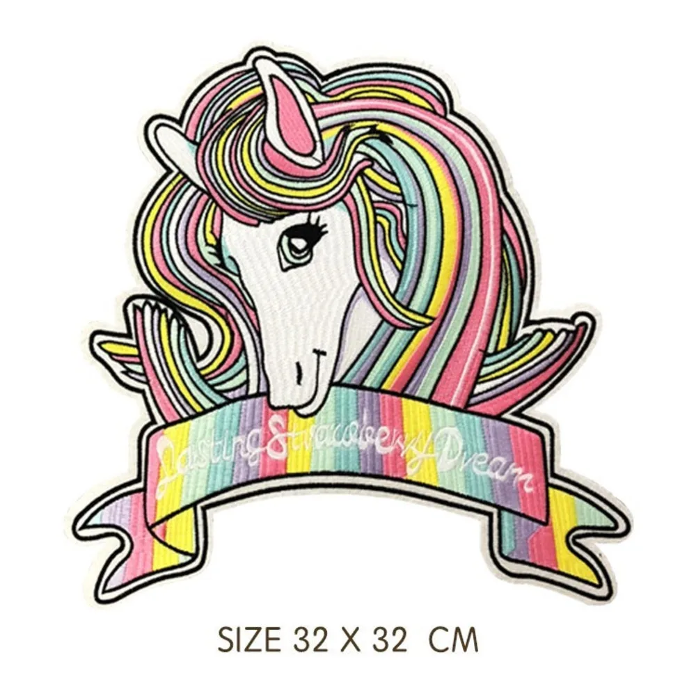 Фильм большой единорог c нашивкой лого нашивки оптом для одежды сделай сам Модные