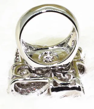 AAA циркон преувеличенный вращающийся пояс украшение кольцо галька 88 частиц Т