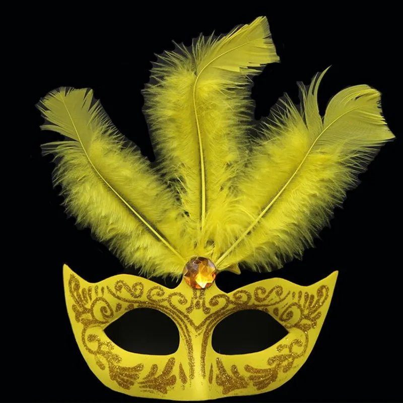 EVA Feather Mask Women Girls Venice Princess Masquerade Ball Masks Carnival Party Dress Decoration Halloween Christmas|Аксессуары для