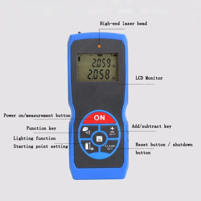 Дальномер лазерный 40/60/80/100 м|Лазерные дальномеры| |
