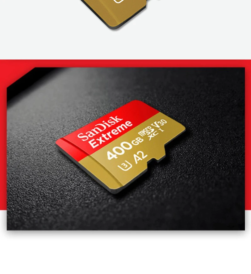 Sandisk Новинка Экстремальная Micro SD карта U3 A2 microSDXC V30 карта памяти 64G128G256G TF карта скорость до 160 МБ/с./с SD карты