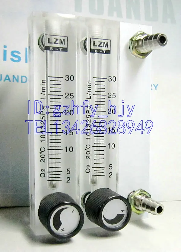 Регулируемый расходомер для кислородной балки LZM-6T O2 1 5 ~ 15 л/мин быстрая вставка