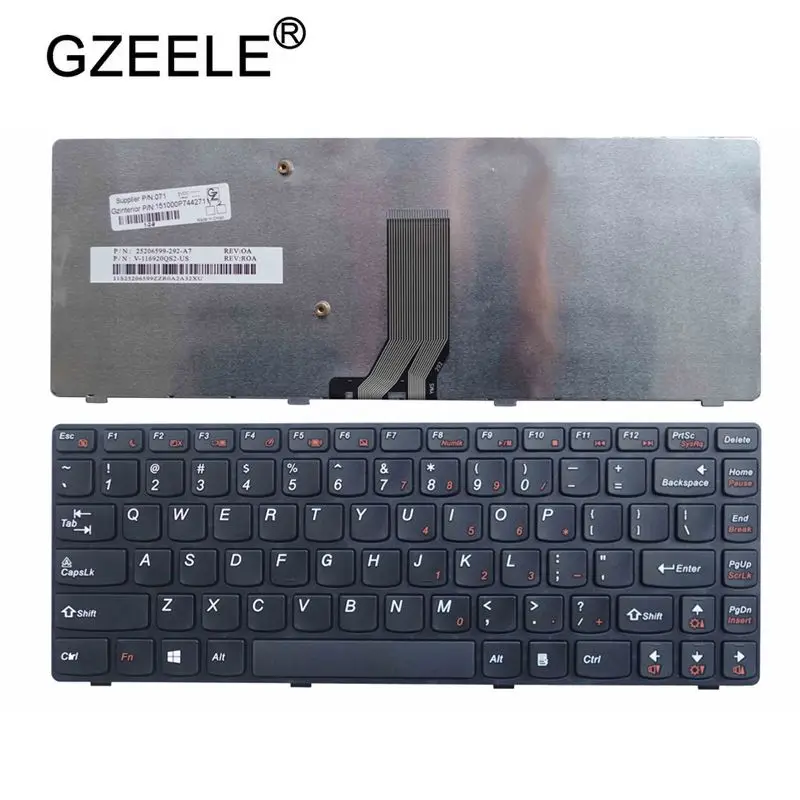 Новая английская клавиатура для ноутбука LENOVO Y480, Y480N, Y480M, Y480A, Y480P, Y485M, Y485, Черная