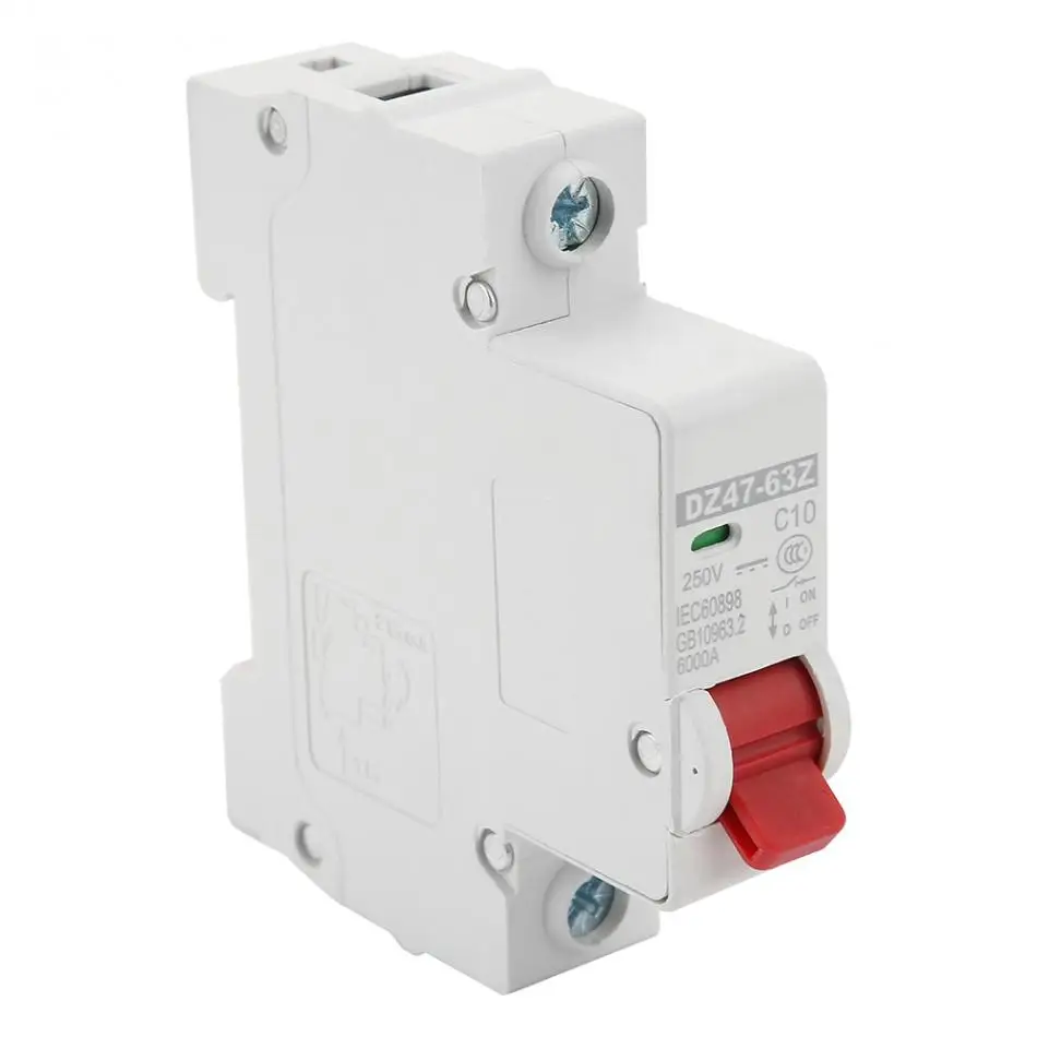 DZ47-63Z-1P 10A DC миниатюрный выключатель утечки воздуха переключатель инструмент профессиональный