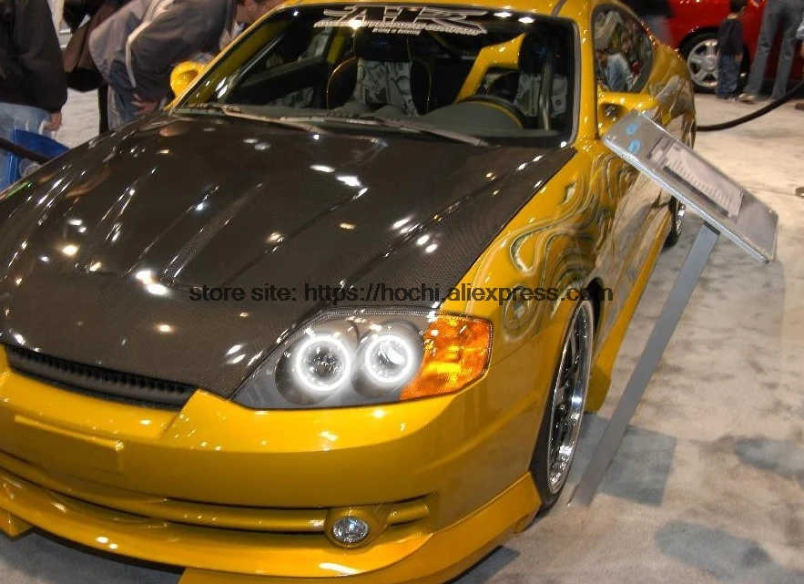 HochiTech Excellent RGB Multi-Color halo rings kit car styling for Hyundai Tiburon 2003-2006 angel eyes wifi remote control |