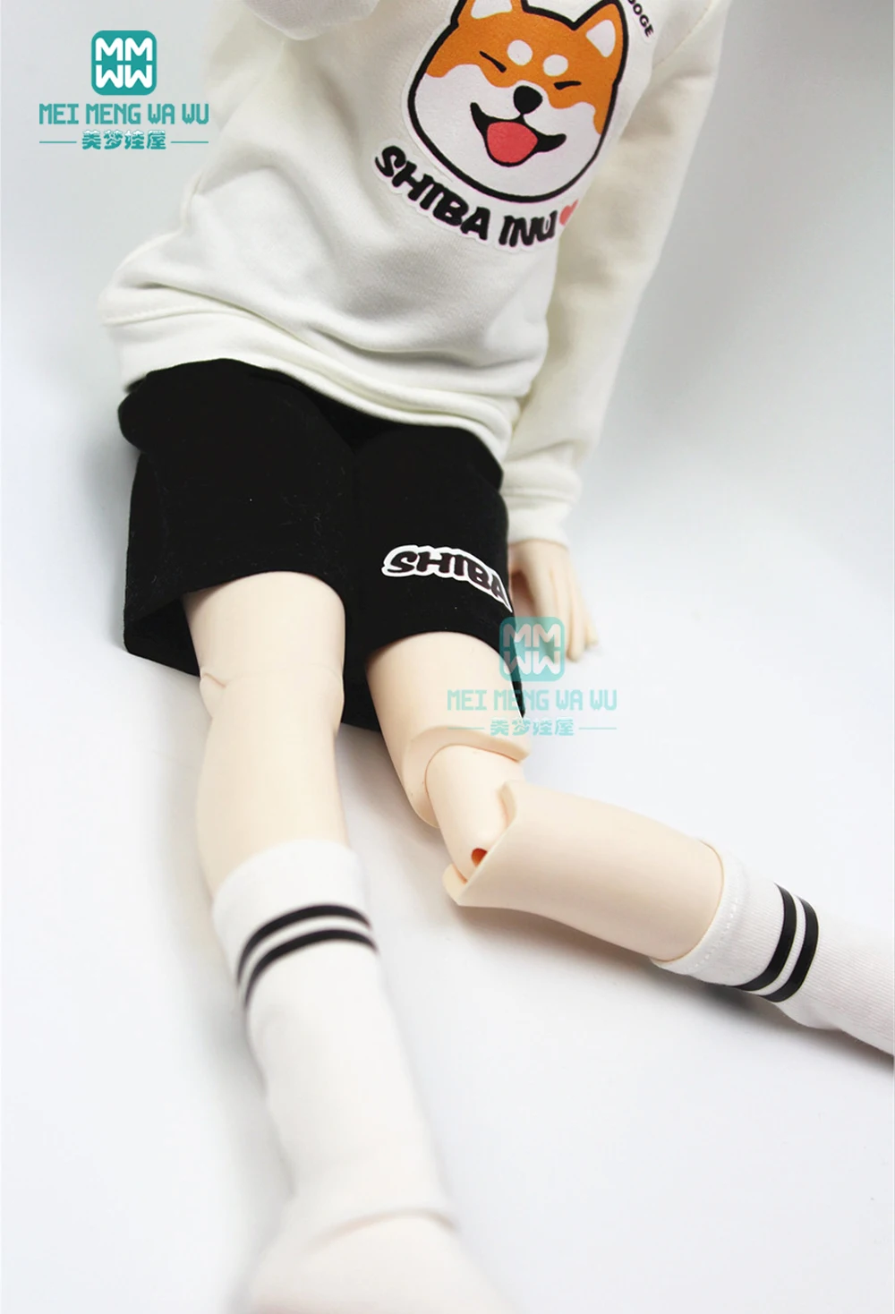 Аксессуары для кукол BJD Одежда 1/4 MSD модная черная и белая толстовка мальчиков