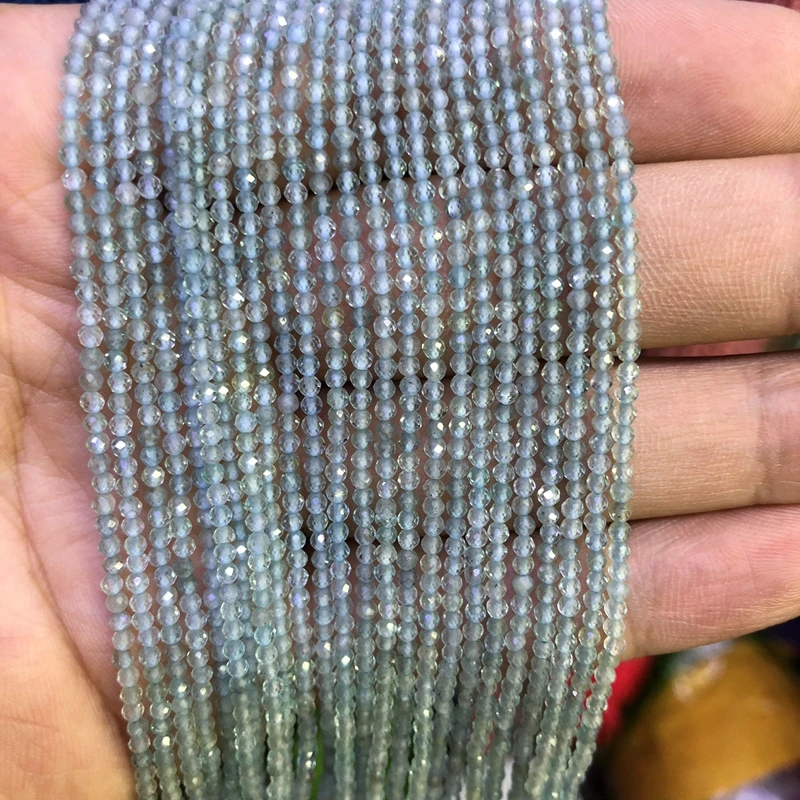 AA Grade 5 strings Lot Faceted Tiny Gem Beads 100% Natural Apatite 2mm 3mm Round Spacer Bead 15.5&quotFull Strand | Украшения и