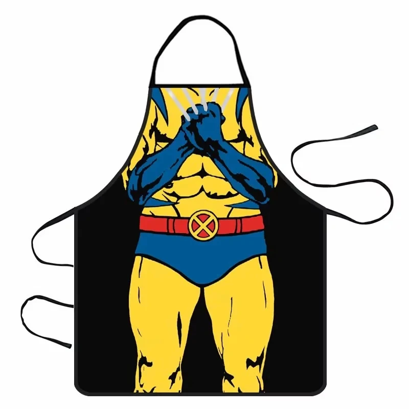 super hero Утепленные Кухонные фартуки с уникальным цифровым забавным принтом super hero фартук обед вечерние Пособия по кулинарии фартук для взрослых кухни передник - Цвет: super hero