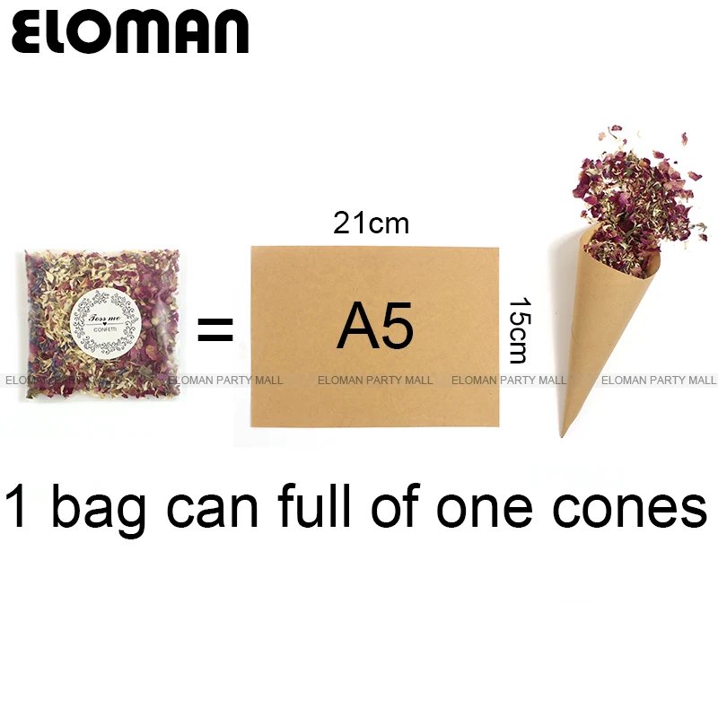 100% натуральные свадебные конфетти ELOMAN сушеные цветочные лепестки популярное