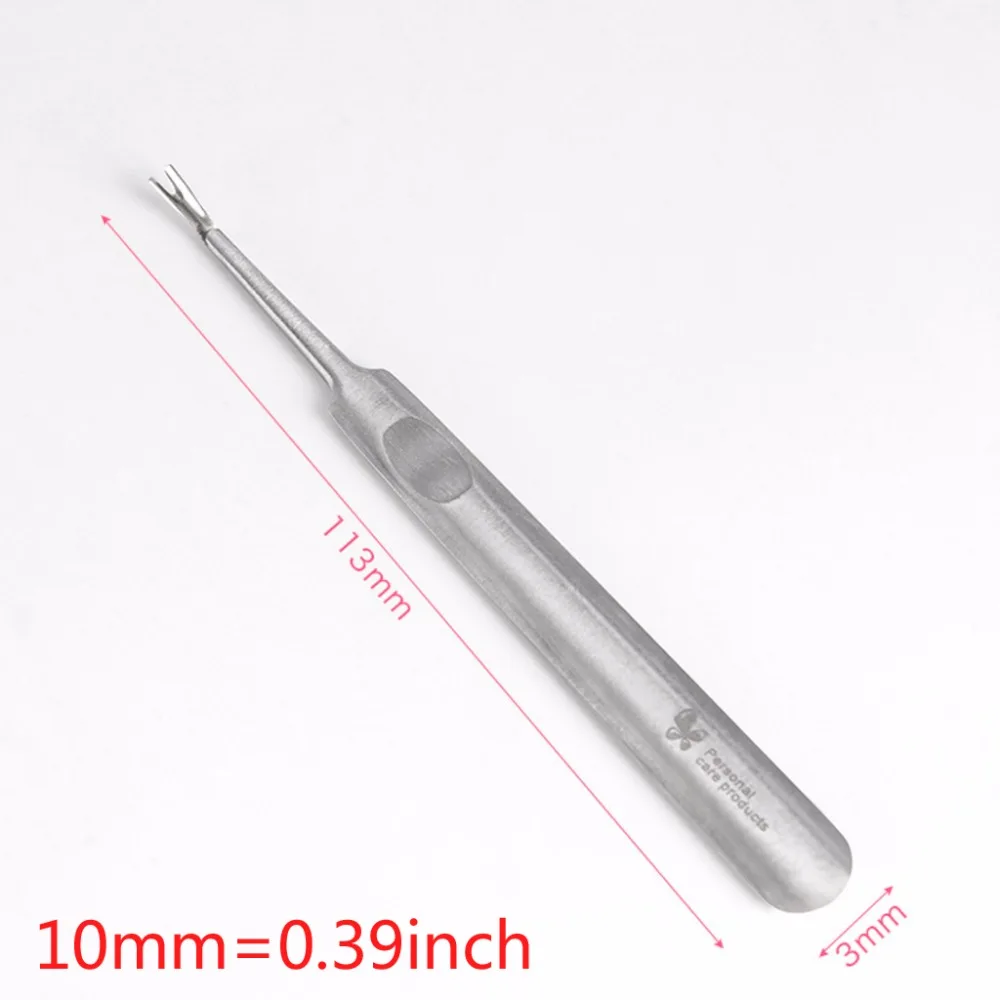 

Practical Nail Care Pedicure Cuticle Trimmer Remover Pusher Dead Skin Callus Removal V Fork Nail Art Tools Cuticle Pushers