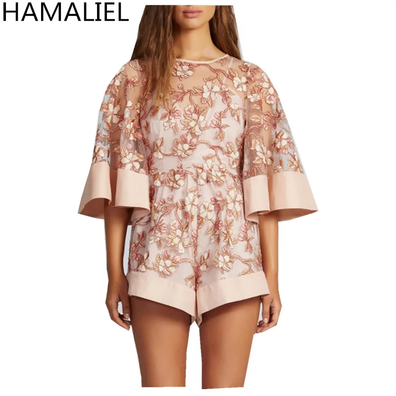HAMALIEL роскошный летний женский пляжный комбинезон Ромпер 2018 модный сексуальный