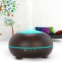 ultrasonic air aroma humidifier purifier 300ml wood grain 7 color changing led light mist maker fogger essentail oil diffuser