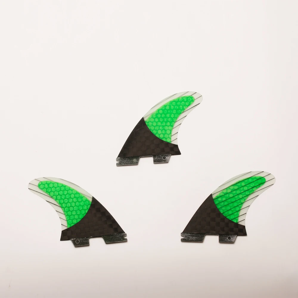 Новый углеродное волокно соты fcs II плавники зеленый доски для серфинга quilhas surf