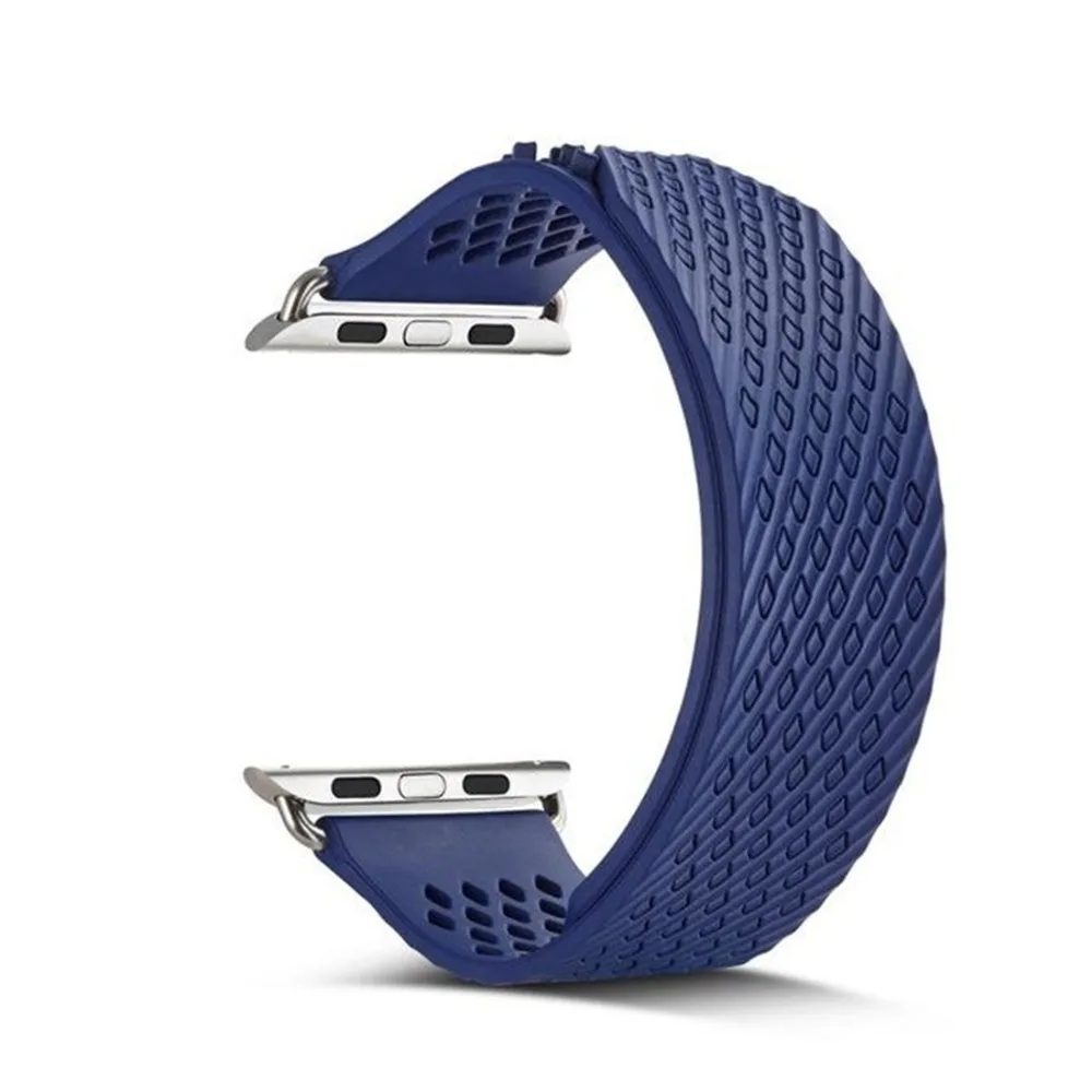 Силиконовый спортивный ремешок для Apple Watch 5 4 3 40 мм/44 мм iwatch series 5 4 3 2 1 42 мм 38 мм Плетеный резиновый ремешок браслет на запястье