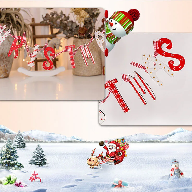 Счастливого Рождества баннер Рождественская елка флаги с новым годом 2019