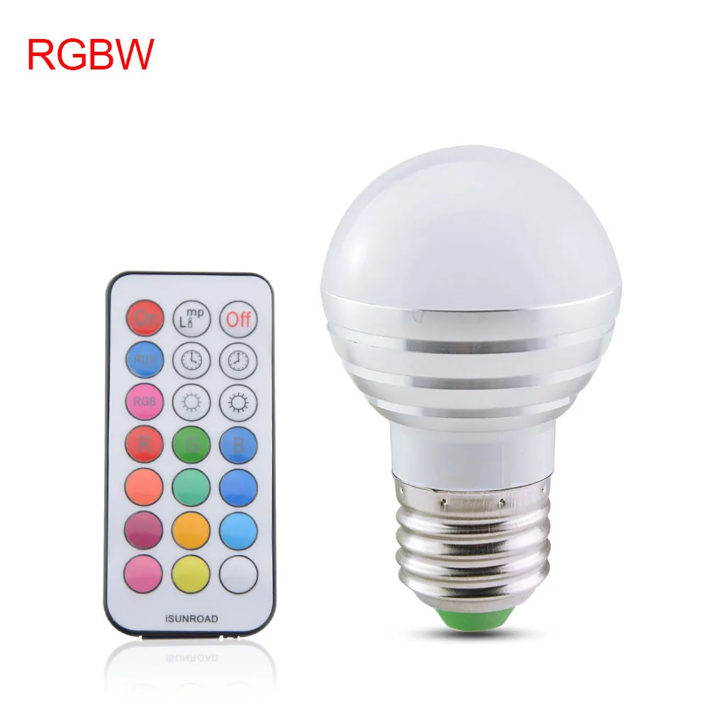 1 шт. AC85V 265V E27 E14 диммер светодиодная лампочка LED RGB лампы свечи 5 Вт магическое