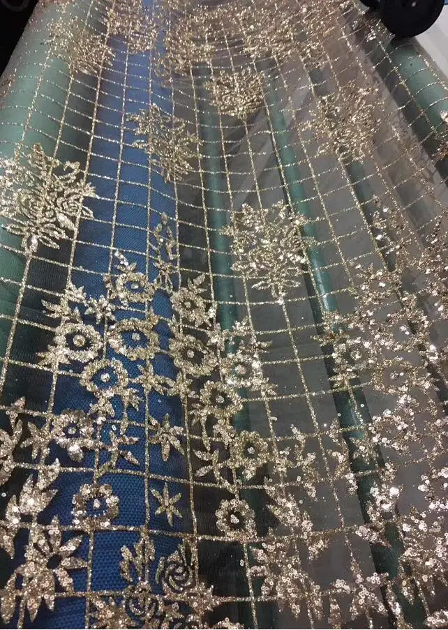 5 ярдов Африканский нигерийский тюль блестящая деталь кружевная ткань