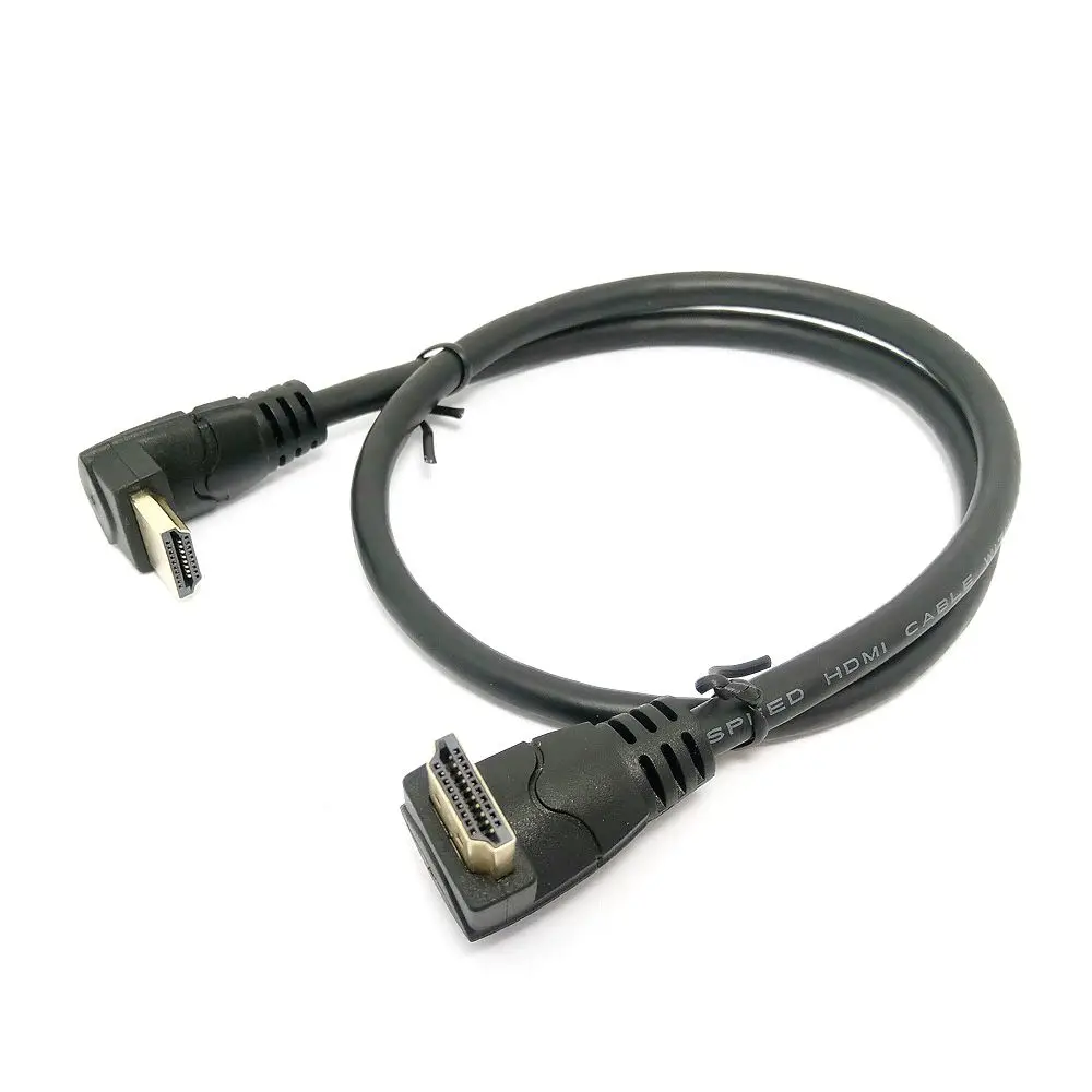 2 0 локтевой кабель 4K * 2K @ 60 Гц HDMI совместимый для мужчин вниз или вверх под углом к