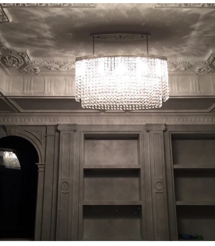 Милан овальные светодиодные Хрустальные подвесные светильники для