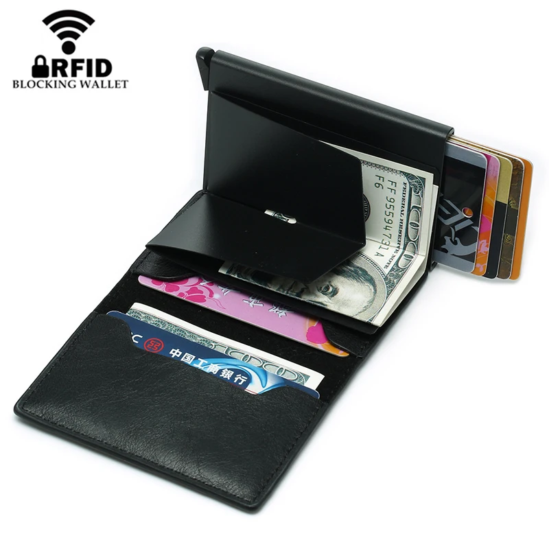Мужской Rfid ультратонкий держатель для карт мужской кошелек винтажный деловой