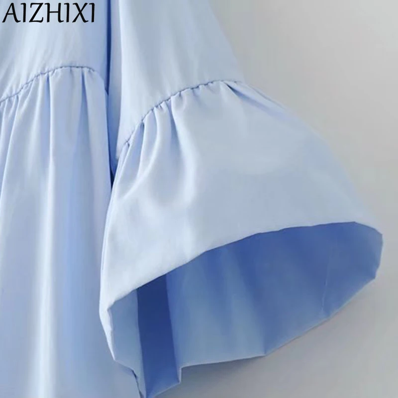 Aizhixi Для женщин Sexy V Средства ухода за кожей Шеи плиссированное платье Back Cut Out