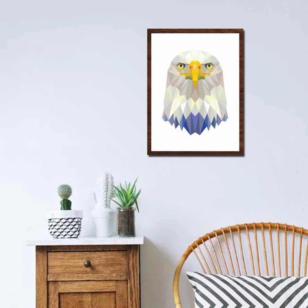 

HAOCHU Cartoon Geometry Eagle Living Room Home Decor Painting Print Poster Simple Nordic Wall Picture Canvas Painting