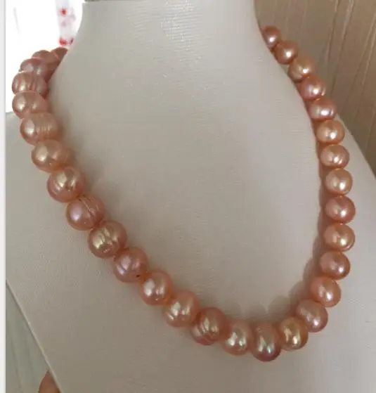 gorgeous 9-10mm south sea baroque gold pink pearl necklace 18inch 14k | Украшения и аксессуары