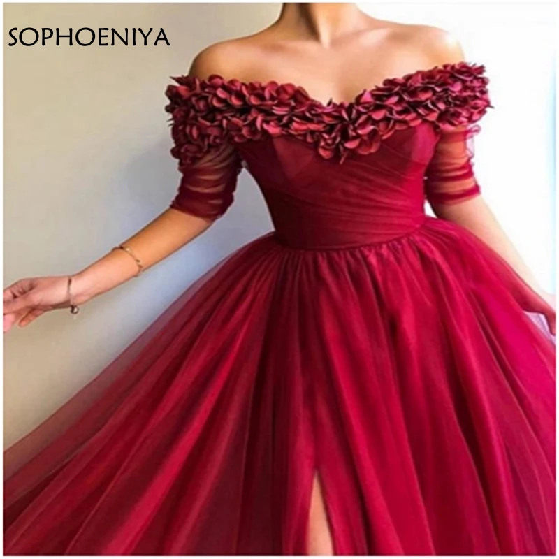 

New Arrival Off the shoulder A-Line abiye Evening dress 2021 Sexy evening gown abendkleider robe de soiree Evening dresses