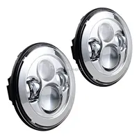 7'' Silver led headlight for 07-15 Wrangler JK 2 Door, High and Low Beam Auto head light for Land Rover Offroad
