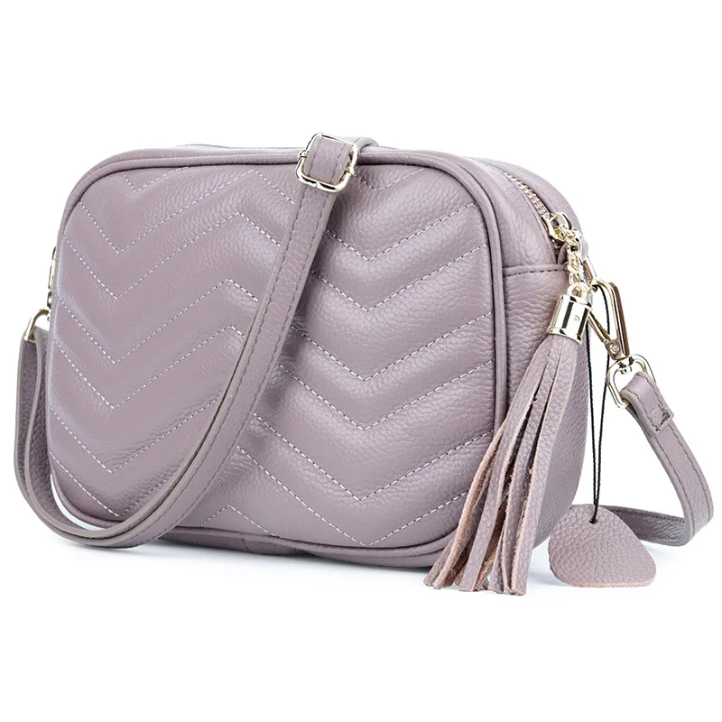 Женские сумки мессенджеры из натуральной кожи лидер продаж на плечо с кисточками