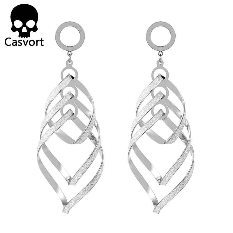 Casvort из нержавеющей стали винтовые беруши oreille Пирсинг туннели ювелирные изделия для тела Висячие расширители пара распродажа измерительные приборы